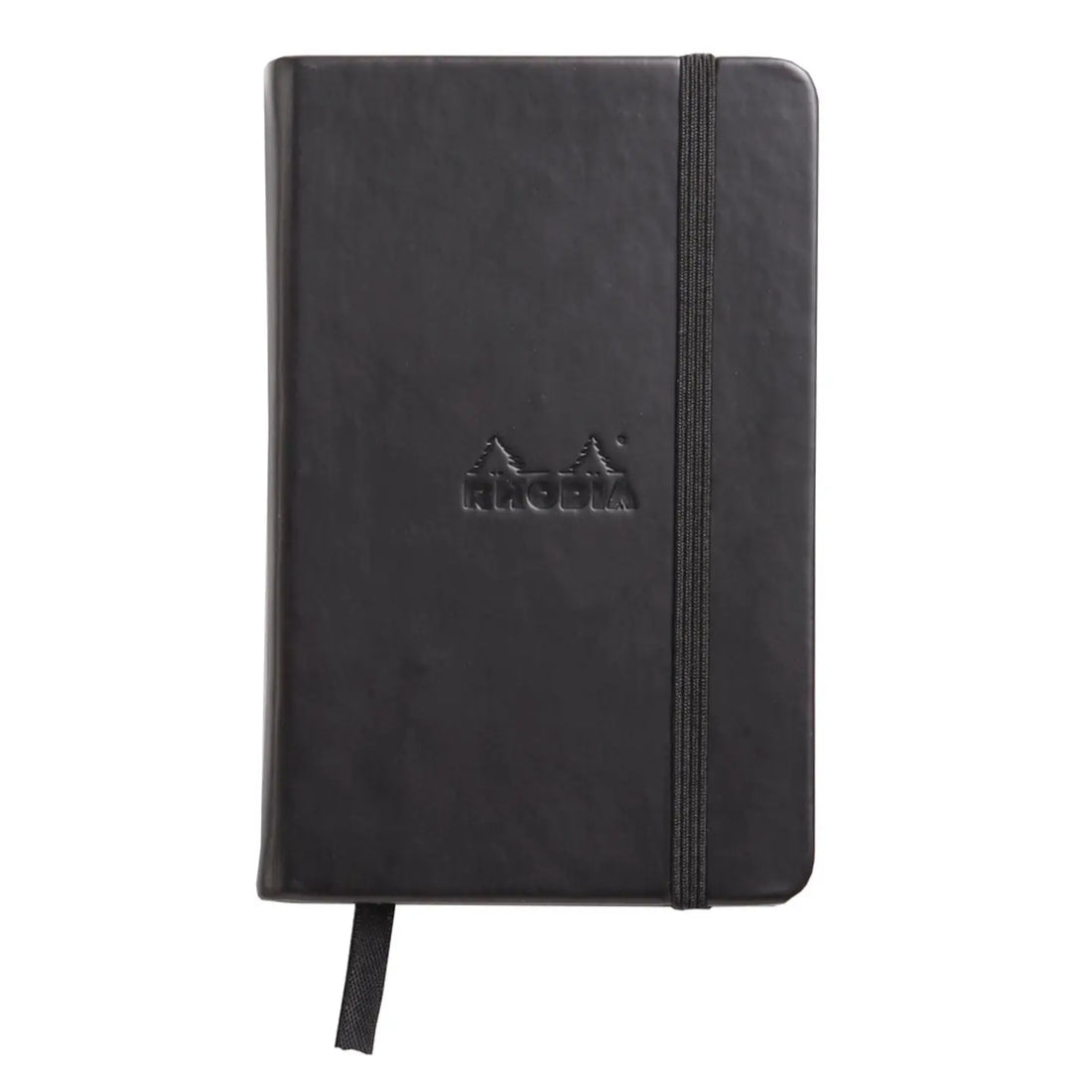 Carnet rembordé rigide vierge -noir- 192 pages (9x14cm) RHODIA
