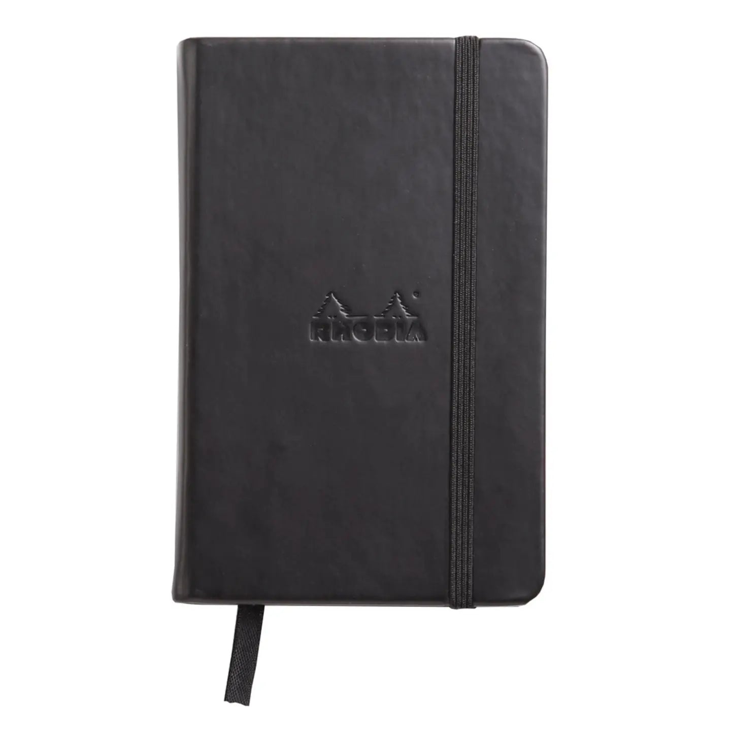 Carnet rembordé rigide vierge -noir- 192 pages (9x14cm) RHODIA