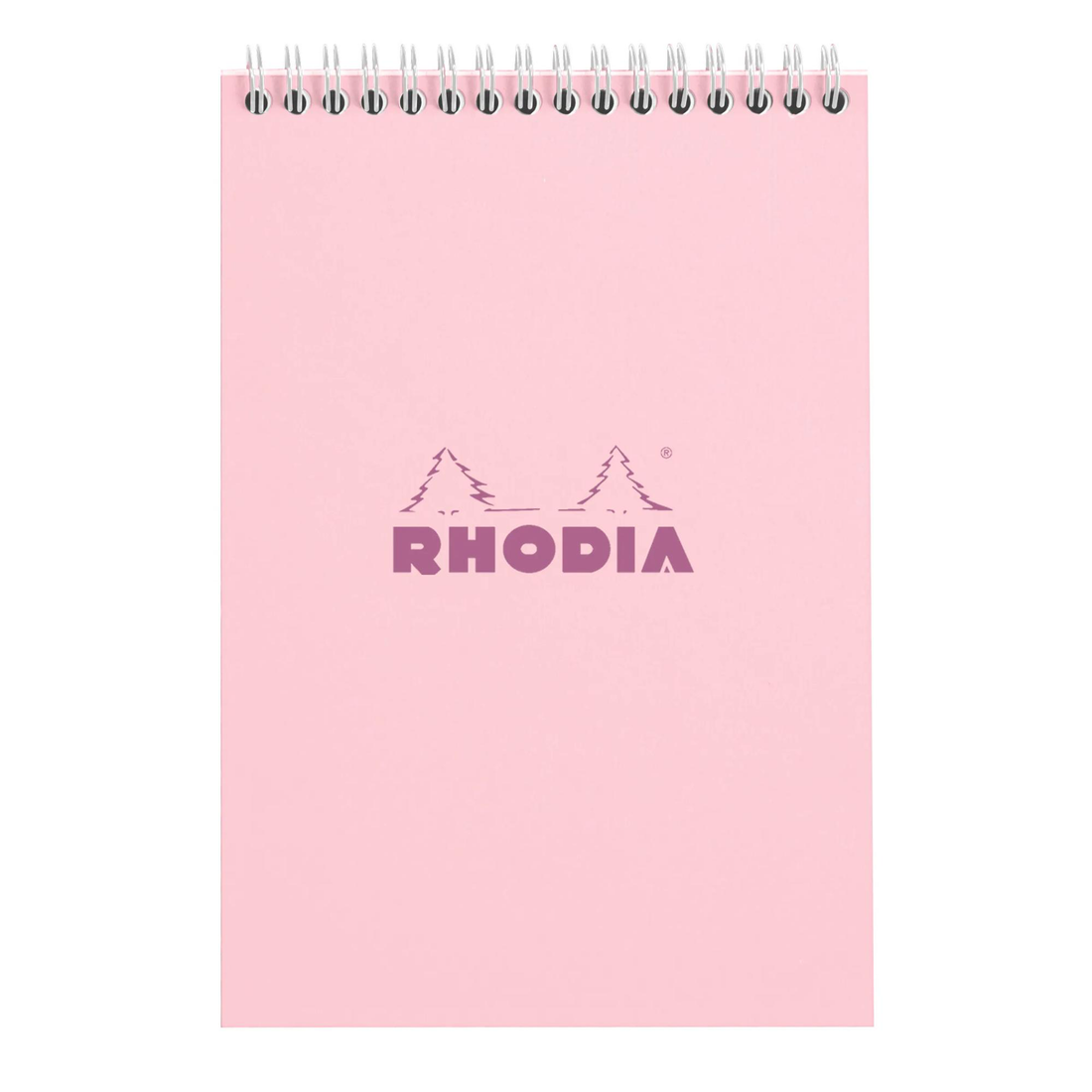 Bloc-notes Rhodia Couleurs ligné Rose reliure intégrale 80 feuilles A5