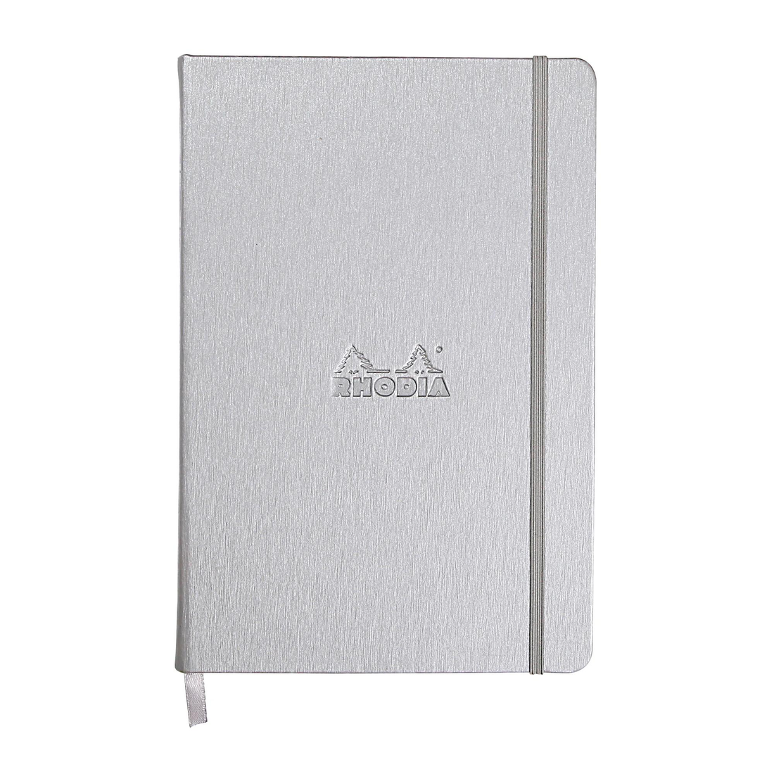 Hardcover Notebook Lined -Silver- A5. 192 pages (5.8x8.3in)