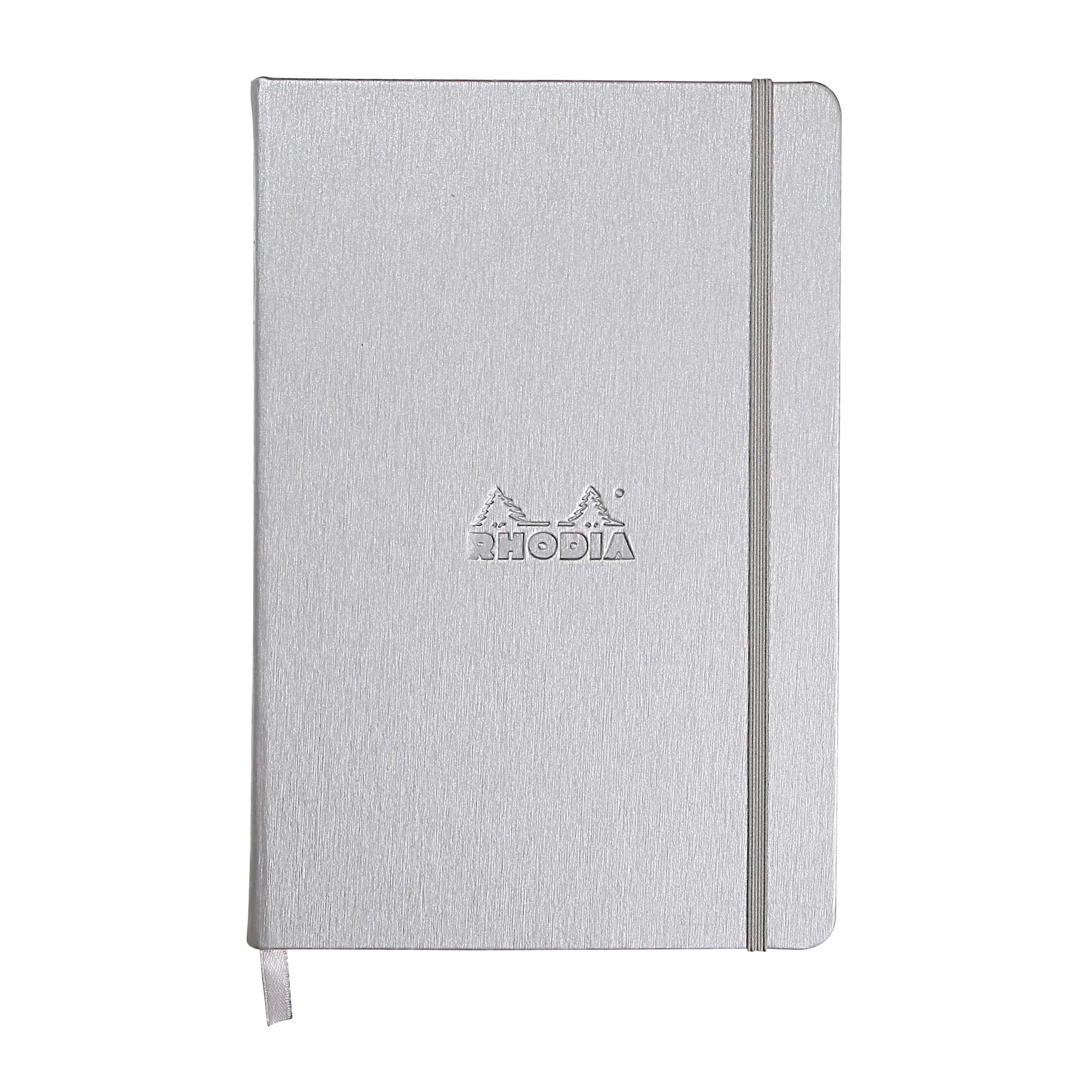Hardcover Notebook Lined -Silver- A5. 192 pages (5.8x8.3in)