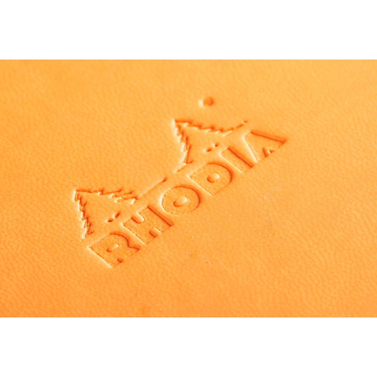 Carnet rembordé rigide ligné -orange- A5. 192 pages (14.8x21cm) RHODIA
