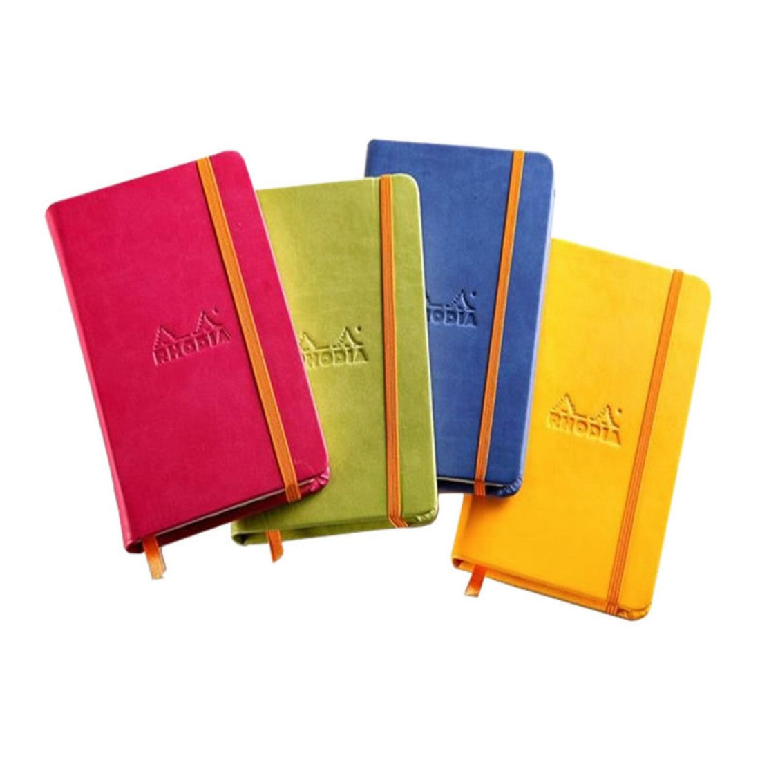 Carnet rembordé rigide ligné -orange- A5. 192 pages (14.8x21cm) RHODIA