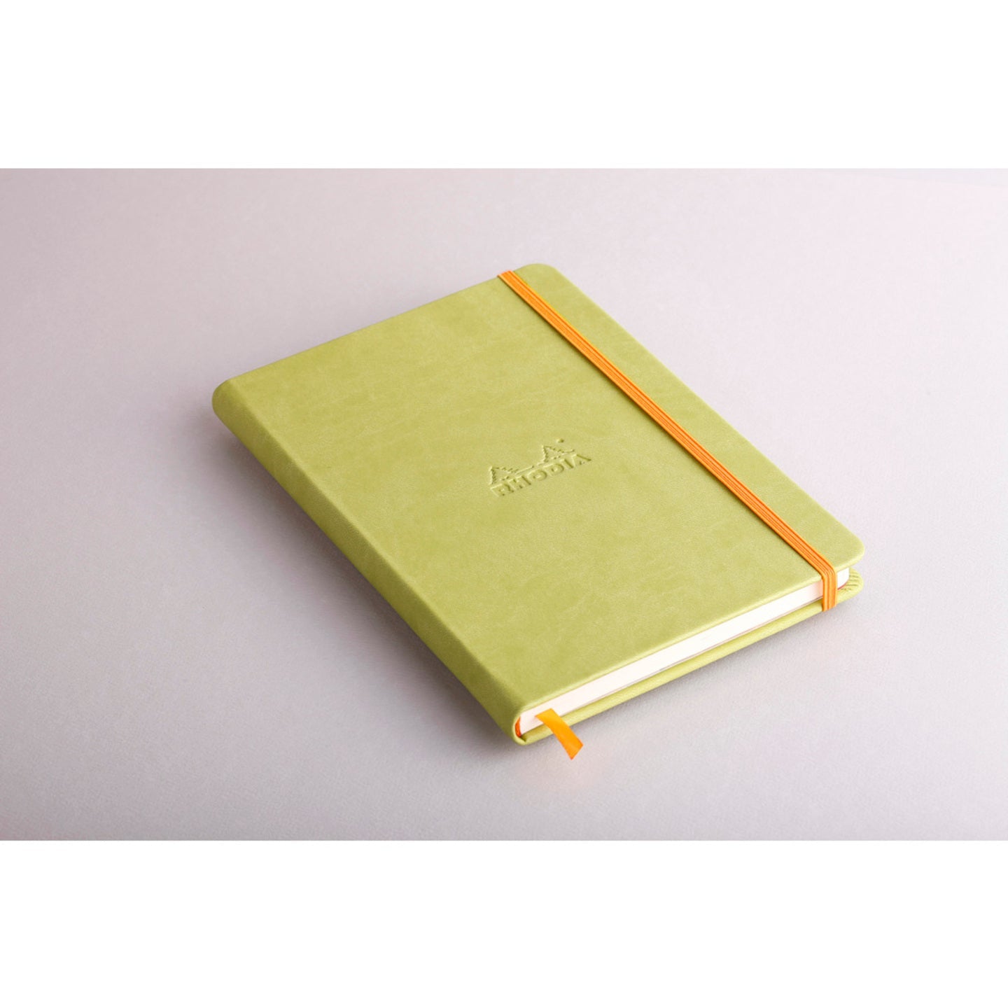 Carnet rembordé rigide ligné -vert anis- A5. 192 pages (14.8x21cm) RHODIA