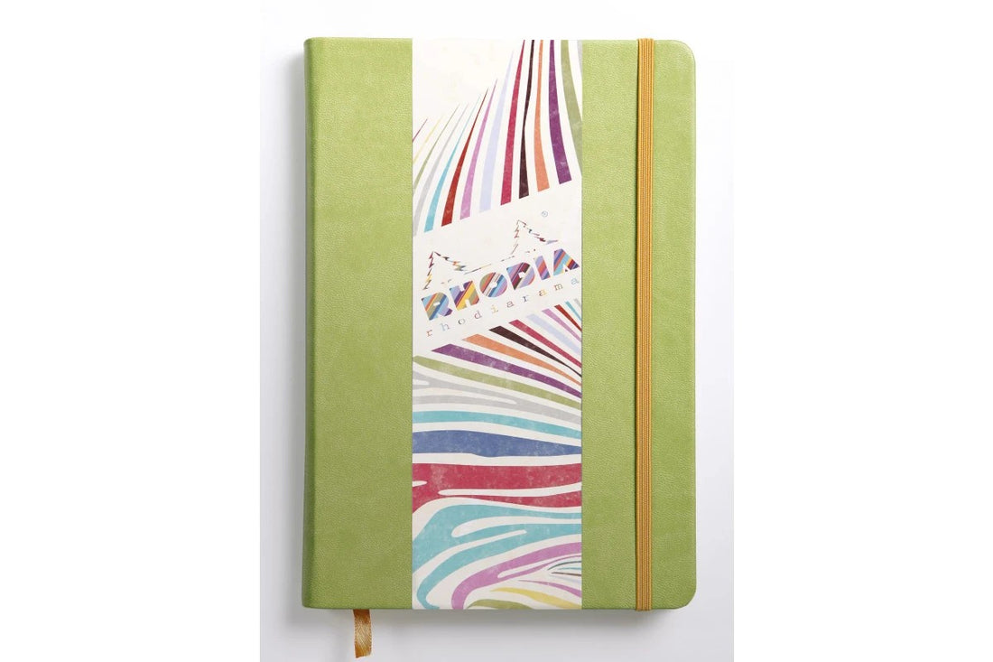 Carnet rembordé rigide ligné -vert anis- A5. 192 pages (14.8x21cm) RHODIA