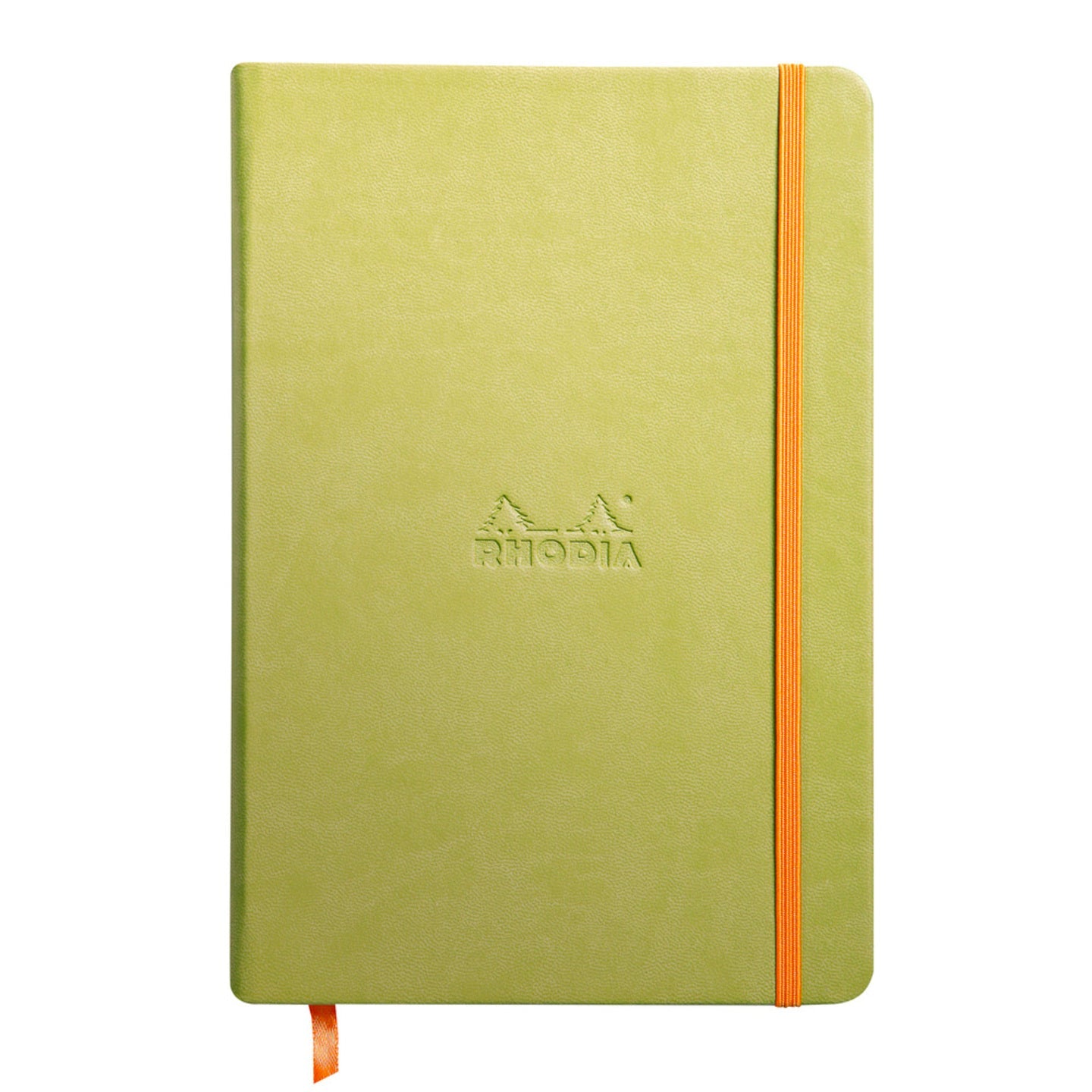 Carnet rembordé rigide ligné -vert anis- A5. 192 pages (14.8x21cm) RHODIA