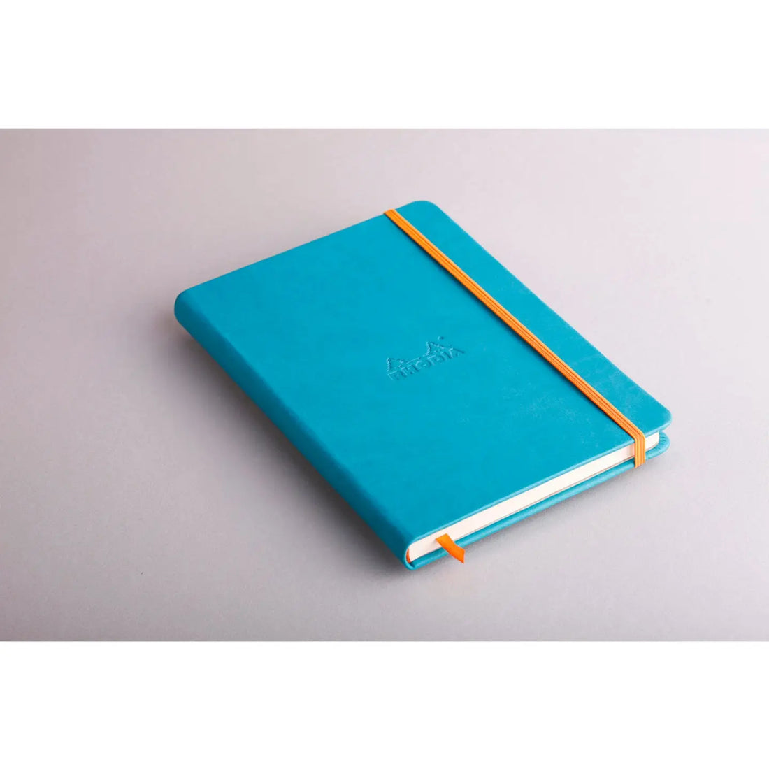 Carnet rembordé rigide ligné -turquoise- A5. 192 pages (14.8x21cm) RHODIA