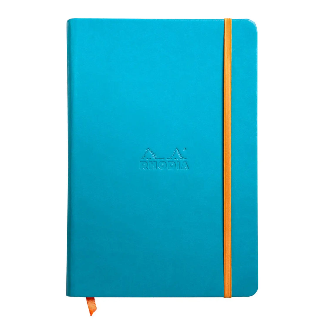 Carnet rembordé rigide ligné -turquoise- A5. 192 pages (14.8x21cm) RHODIA