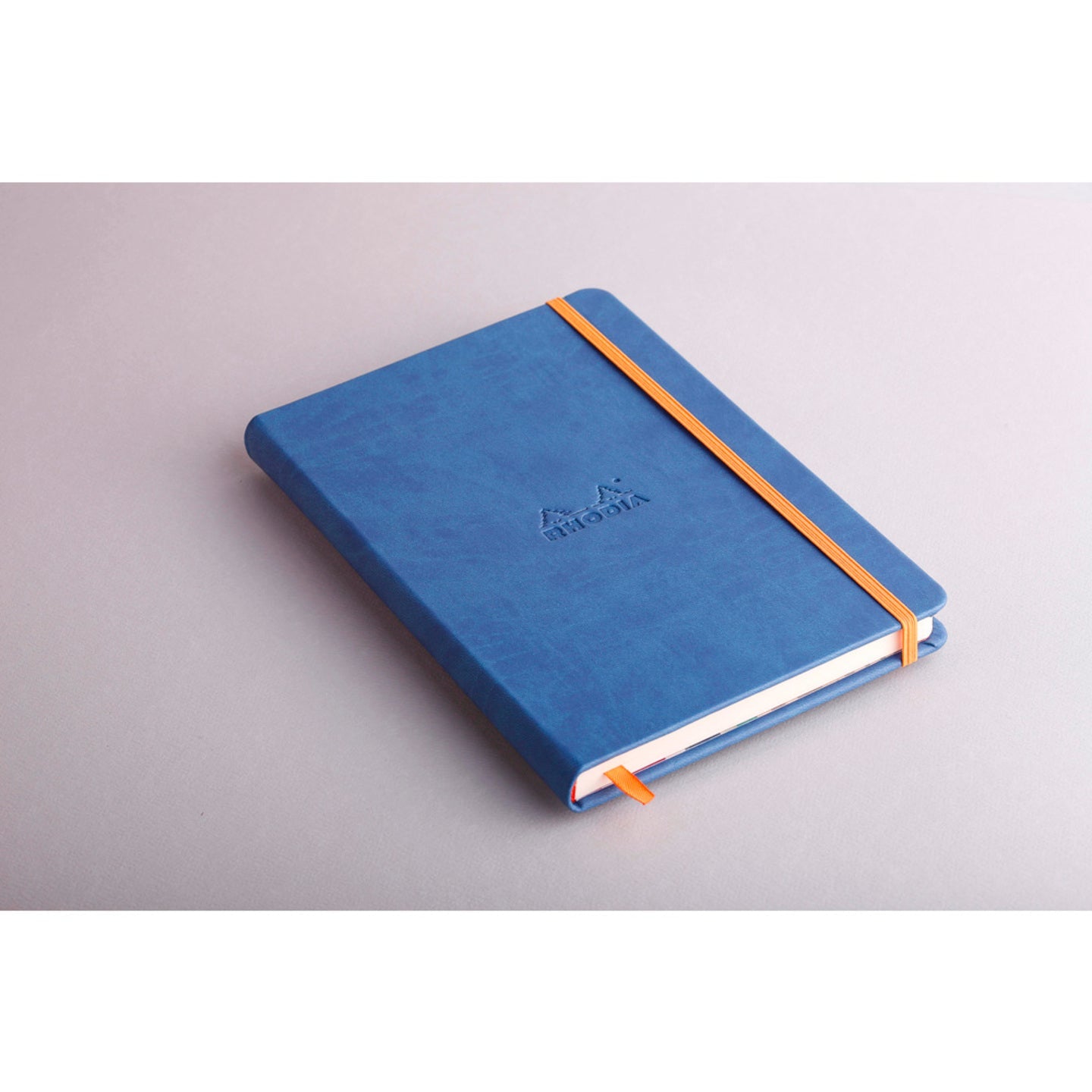 Carnet rembordé rigide ligné -bleu saphir- A5. 192 pages (14.8x21cm) RHODIA