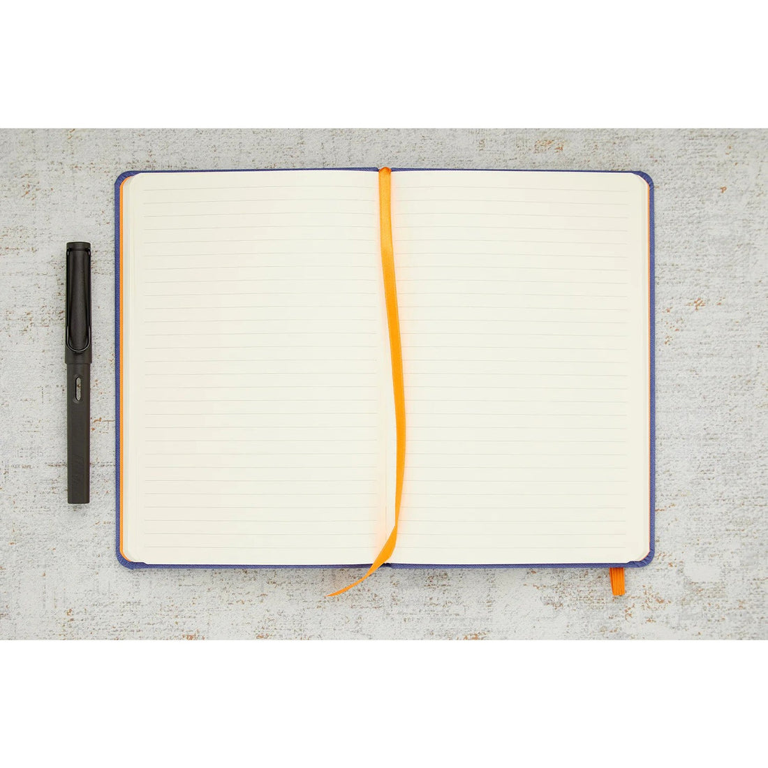 Carnet rembordé rigide ligné -bleu saphir- A5. 192 pages (14.8x21cm) RHODIA