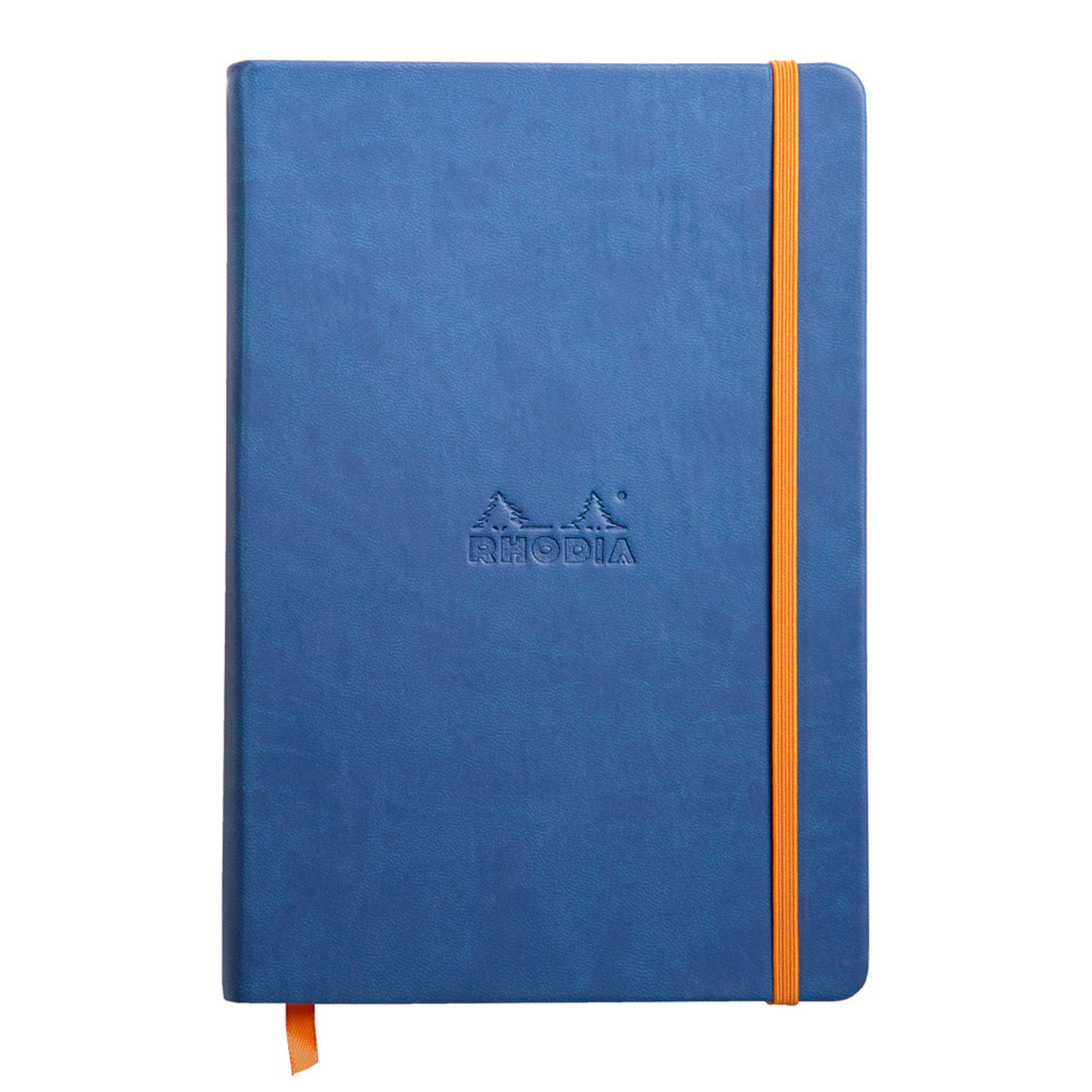 Carnet rembordé rigide ligné -bleu saphir- A5. 192 pages (14.8x21cm) RHODIA