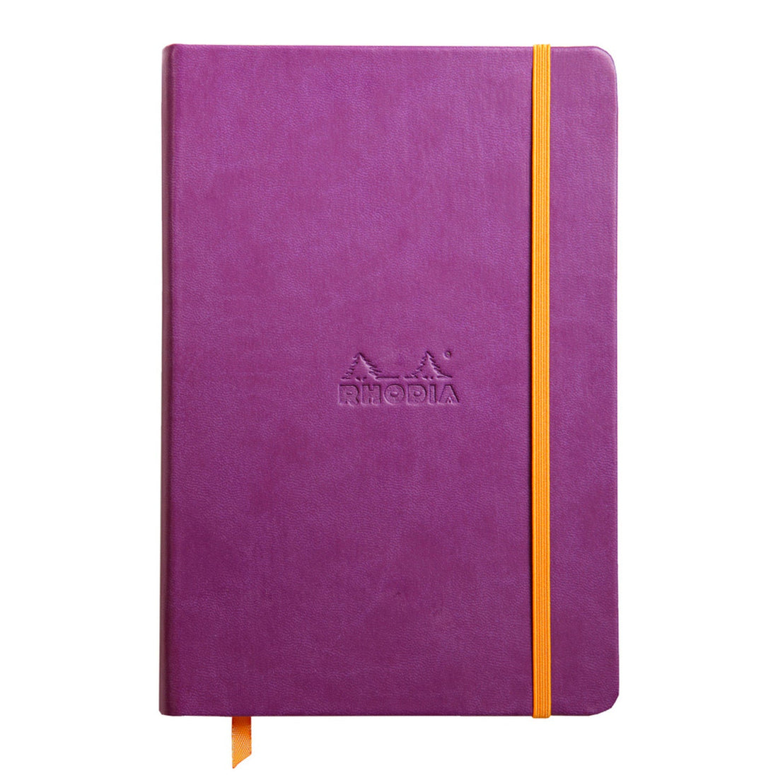 Carnet rembordé rigide ligné -violet- A5. 192 pages (14.8x21cm) RHODIA