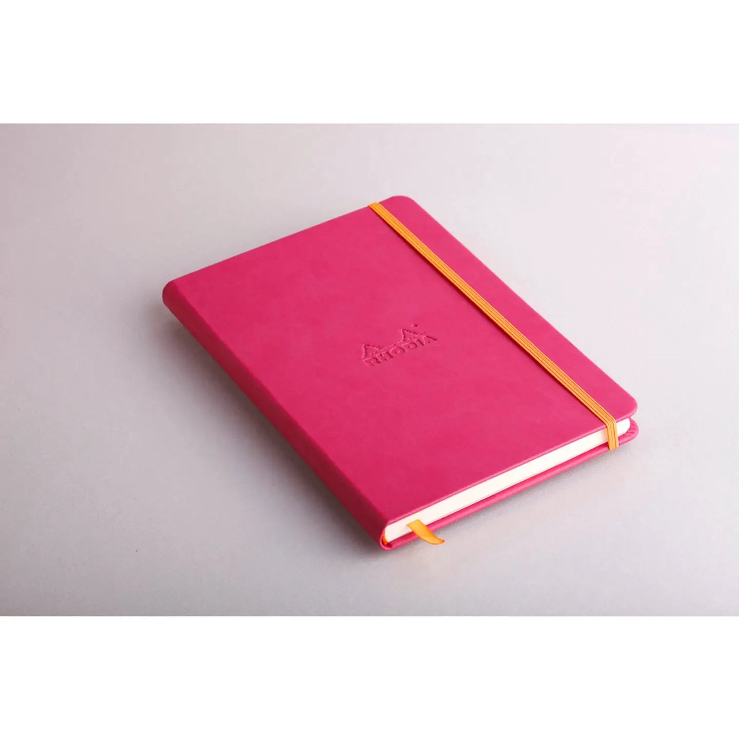 Carnet rembordé rigide ligné -framboise- A5. 192 pages (14.8x21cm) RHODIA