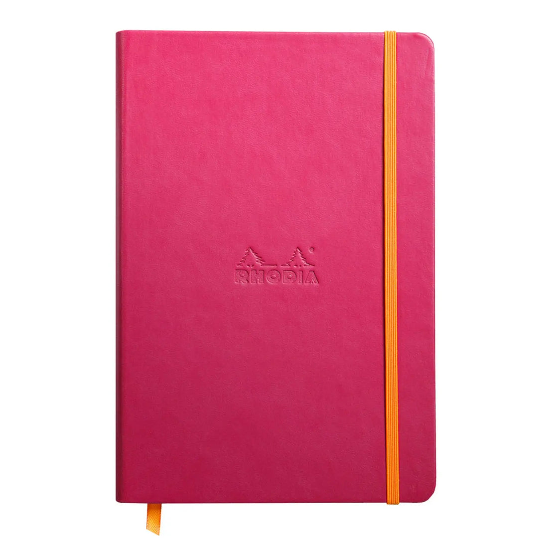 Carnet rembordé rigide ligné -framboise- A5. 192 pages (14.8x21cm) RHODIA