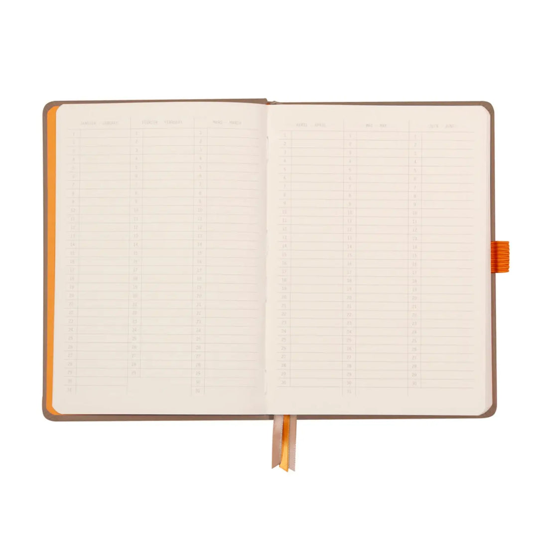 Rhodiarama Cahier de But Couverture Rigide Dot 5.5X8.5 240P. Taupeck RHODIA