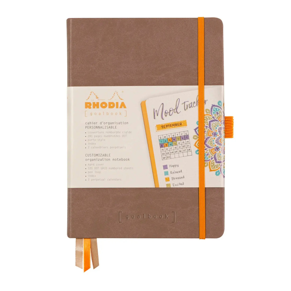 Rhodiarama Cahier de But Couverture Rigide Dot 5.5X8.5 240P. Taupeck RHODIA