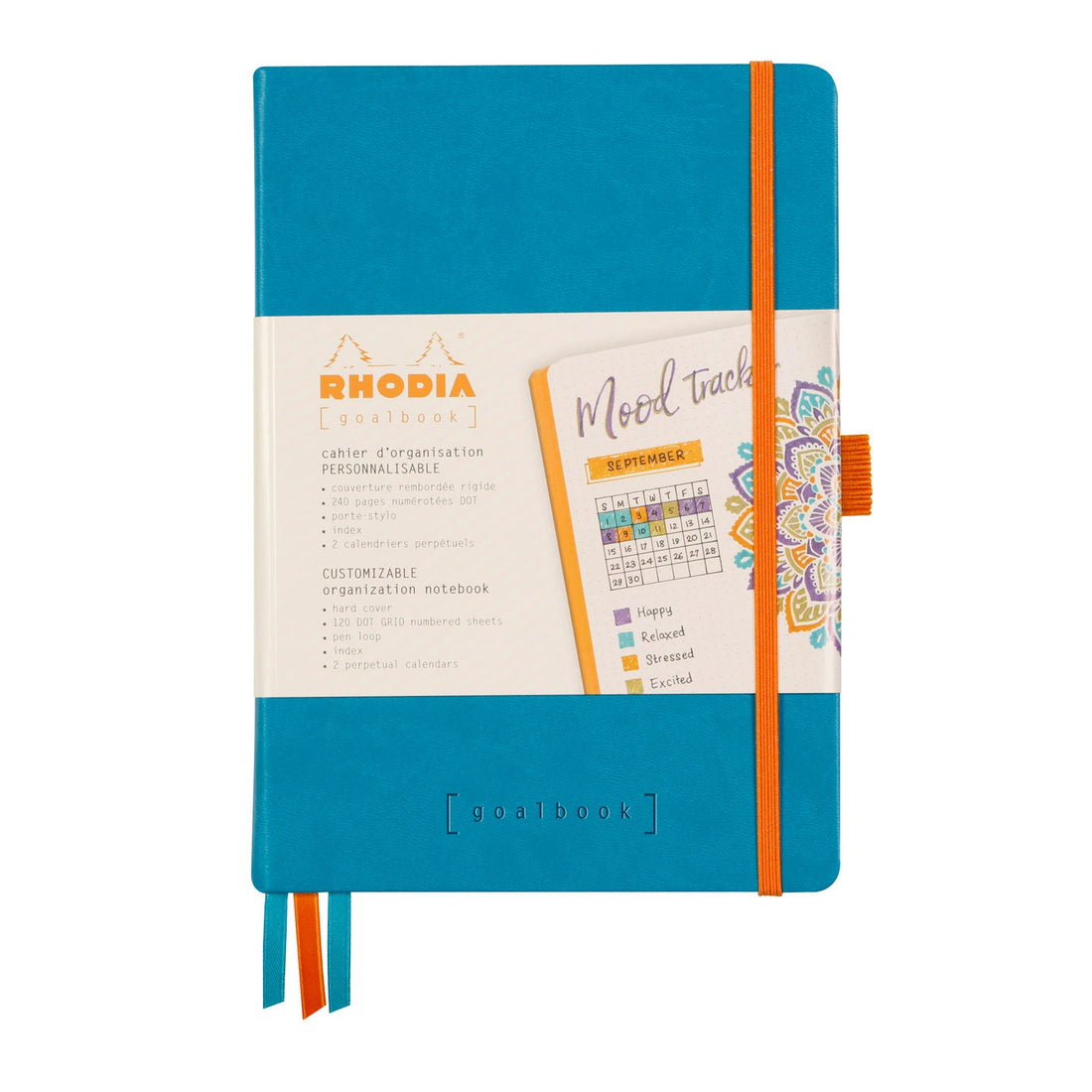 Rhodiarama Cahier de But Couverture Rigide Dot 5.5X8.5 240P. Turquoise RHODIA