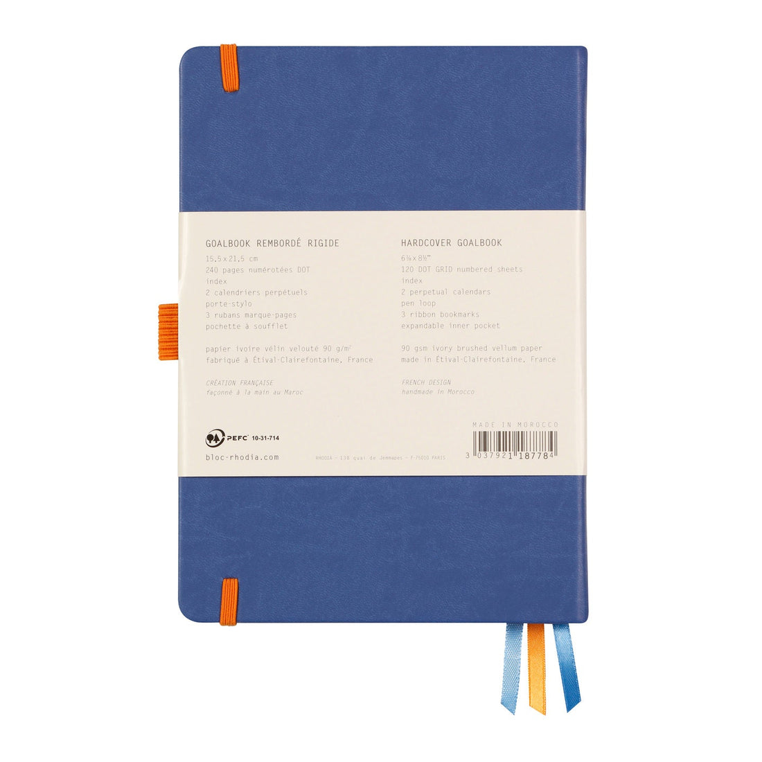 Rhodiarama Cahier de But Couverture Rigide Dot 5.5X8.5 240P. Saphir RHODIA
