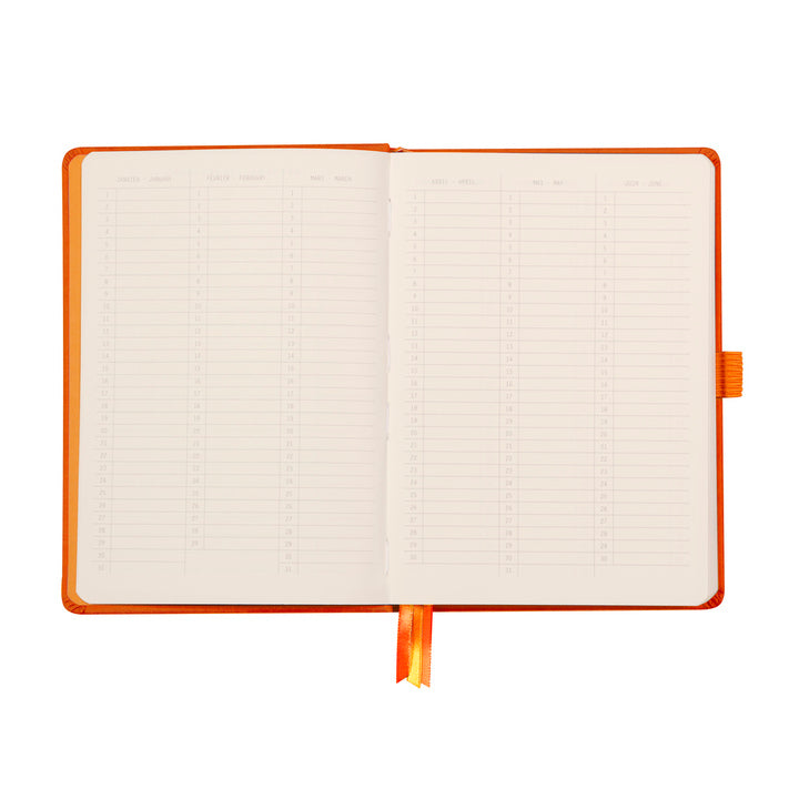 Rhodiarama Cahier de But Couverture Rigide Dot 5.5X8.5 240P. Tangerine RHODIA