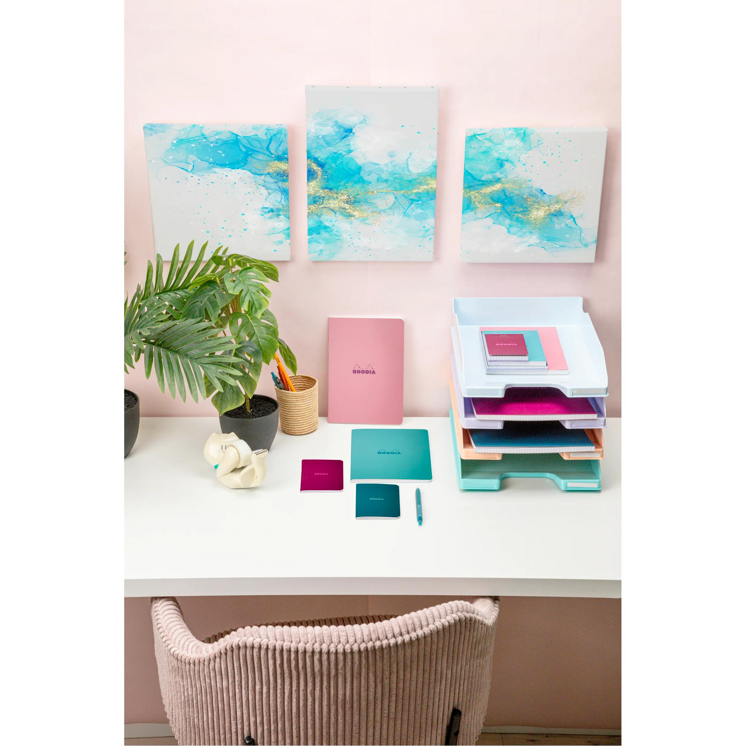 Carnet de notes Rhodia Couleurs dot Rose piqûre 160 pages A5