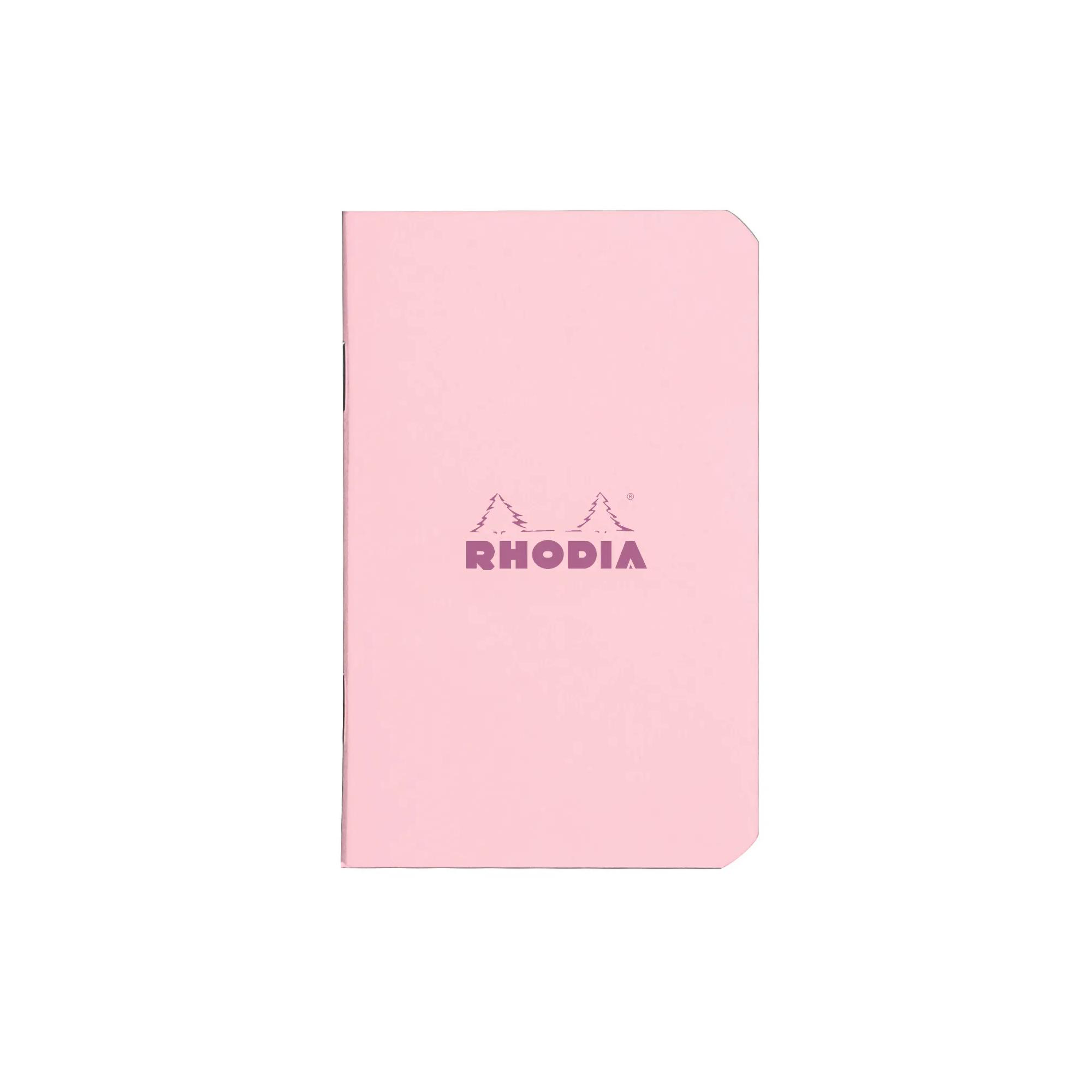 Carnet de notes Rhodia Couleurs ligné Rose piqûre 160 pages 7,5 x 12cm