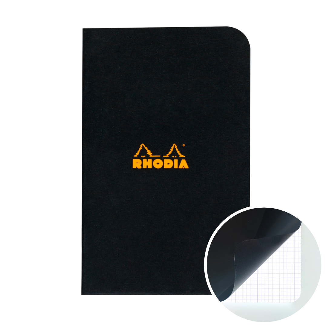 Cahier Agrafé 5/5 3X4,75 Noir RHODIA