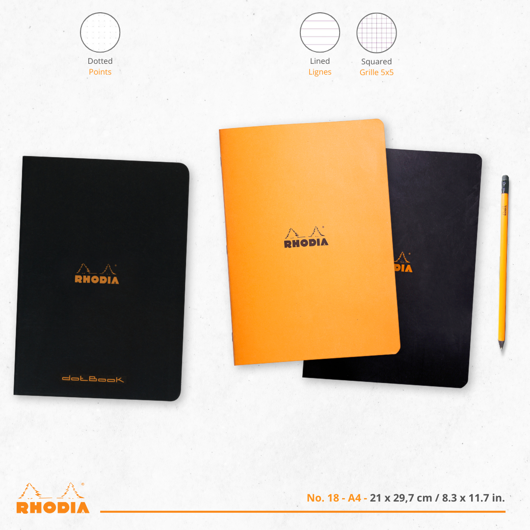 Cahier  Dot 8,25X11,75 Noir RHODIA