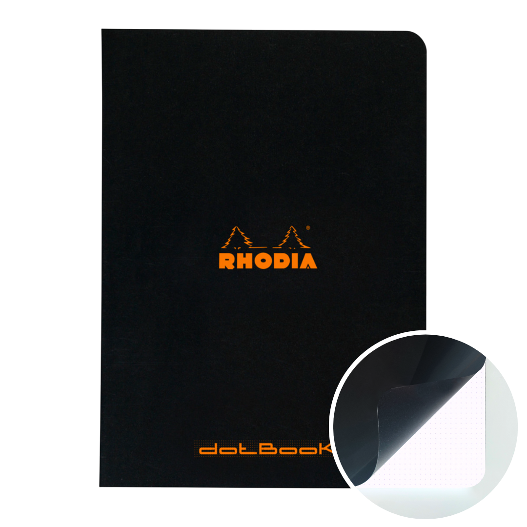 Cahier Dot 5,75 X 8,25 Noir RHODIA