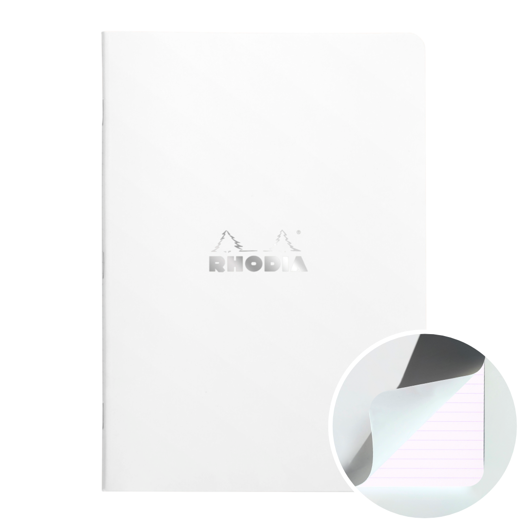 Cahier Ligné 5,75X8,25 Blanc RHODIA