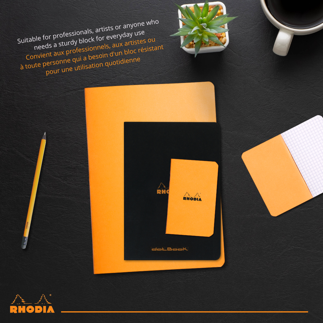 Cahier Ligné 5,75X8,25 Blanc RHODIA