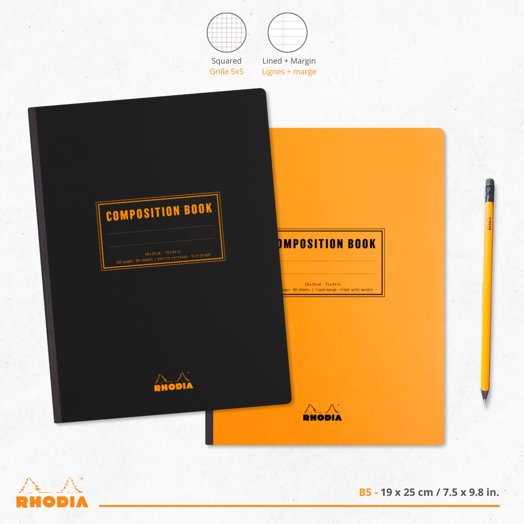Livre de composition Classique Orange 5/5 7,5X10 RHODIA
