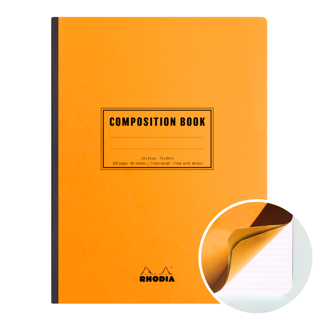 Livre de composition Classique Orange L 7Mm + Marge 7,5X10 RHODIA