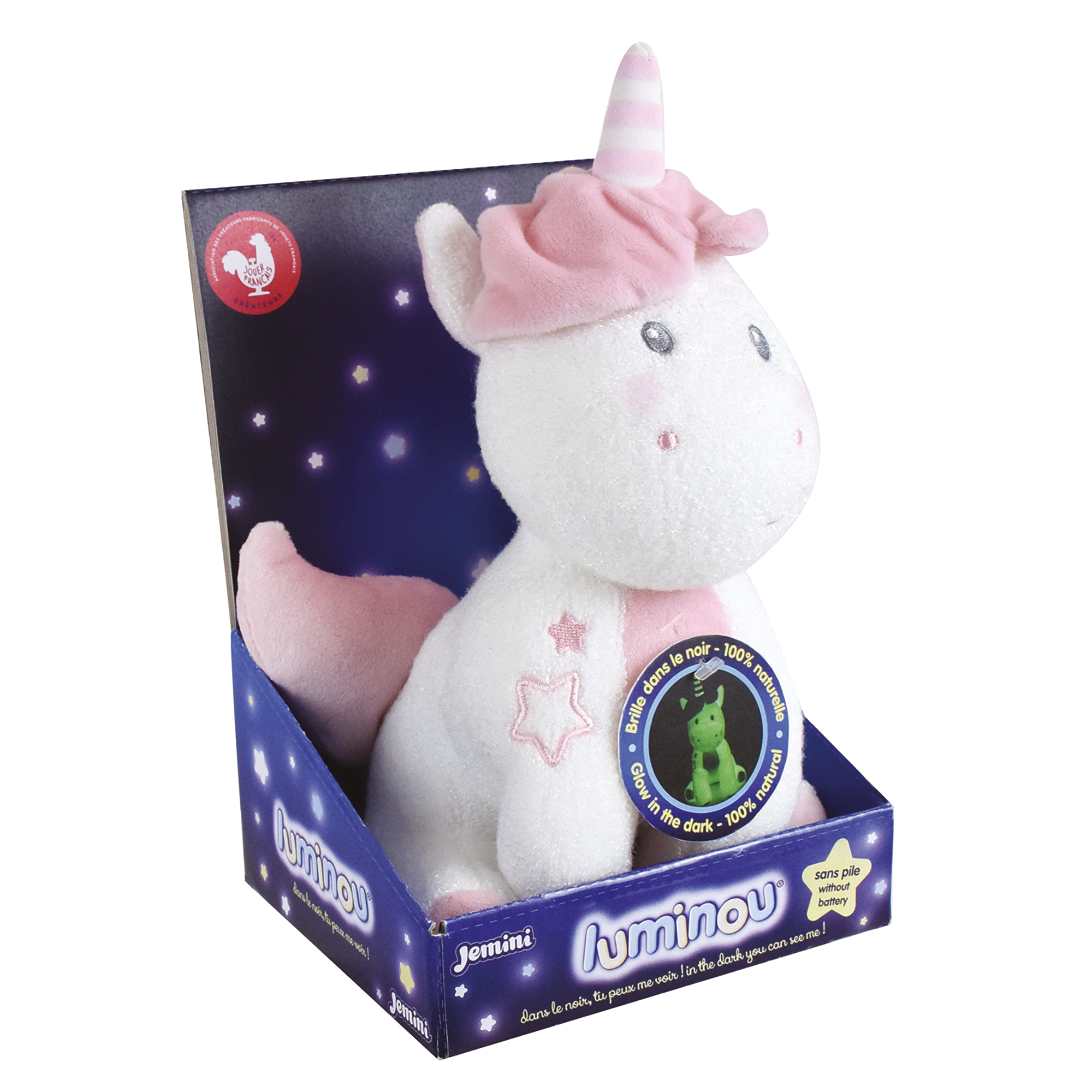 LUMINOU LICORNE PELUCHE / 25 CM JEMINI