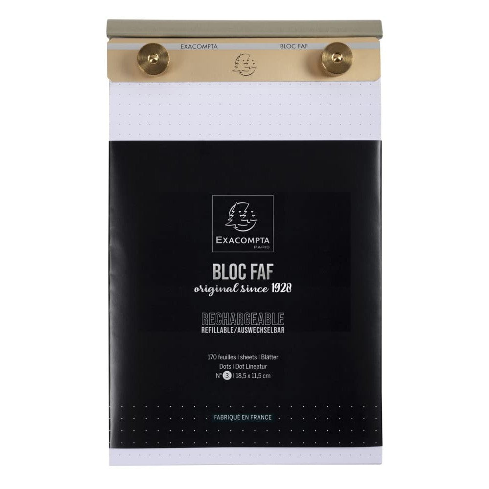 Bloc-notes FAF  N°3 dot - 170 feuilles (11.5x19.7cm)