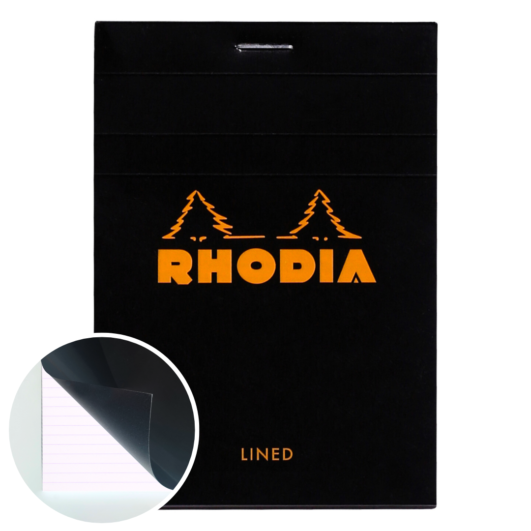 Bloc-Notes Noir Ligné 3,75X4,75 RHODIA