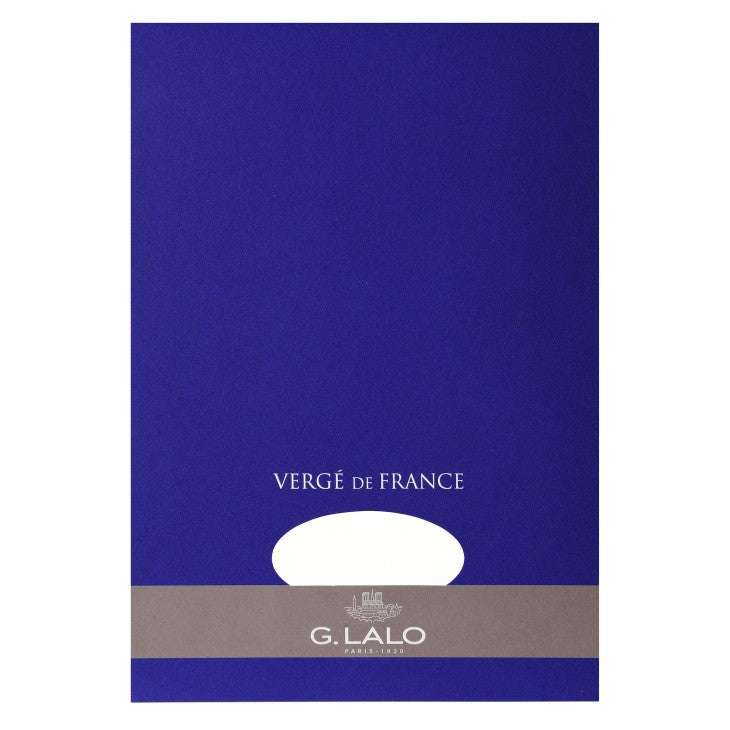 Bloc-notes Vergé de France extra blanc -A4. 50 feuilles  (21x29.7cm) G.LALO