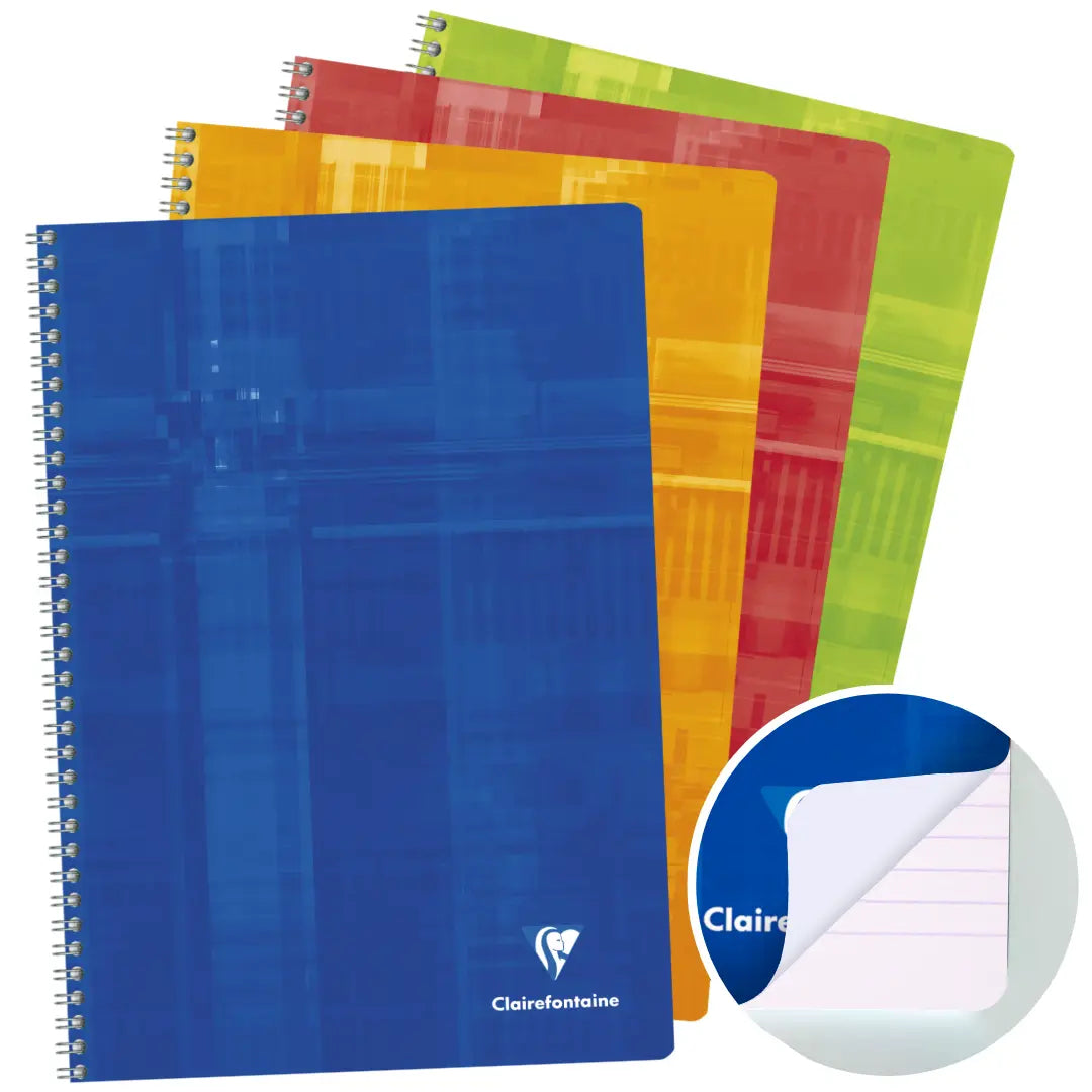 Cahier reliure intégrale ligné+M -assortis- A4. 100 pages (21x29.7cm) CLAIREFONTAINE