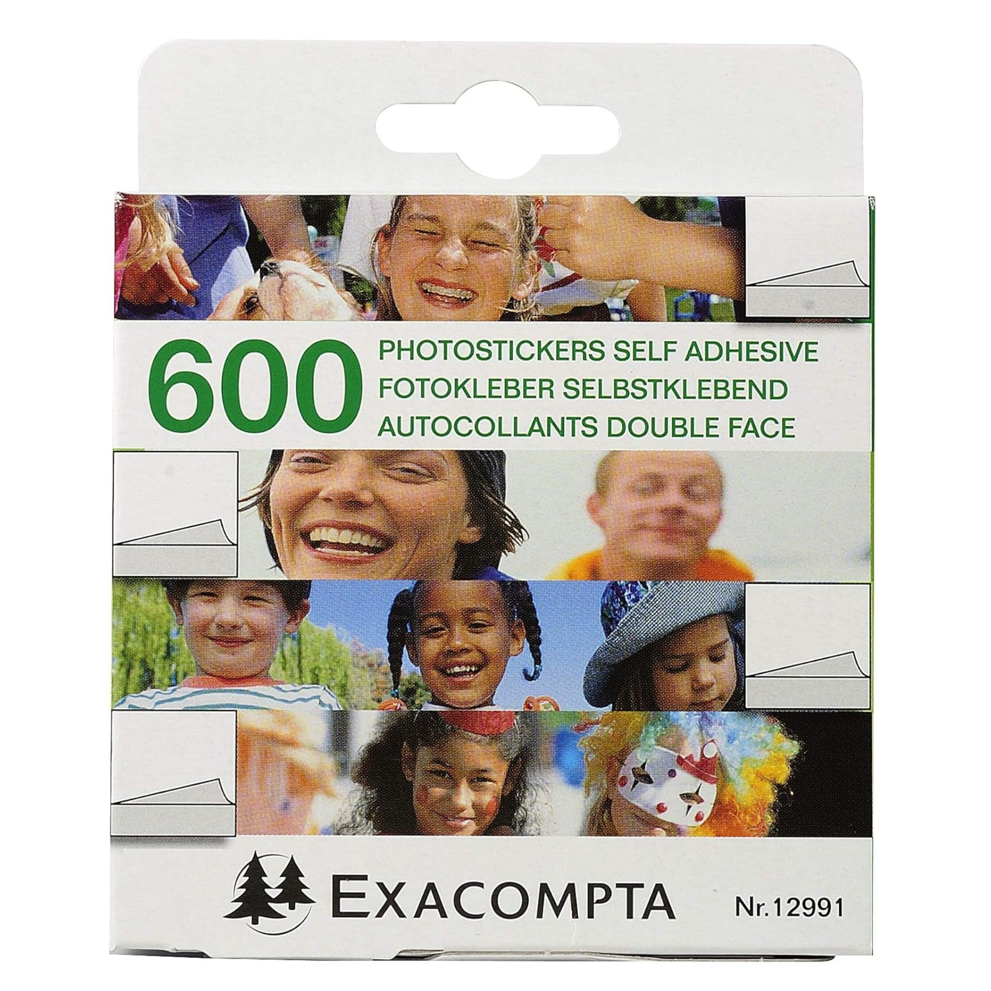 Coins autocollants pour photos. Double-face (600)