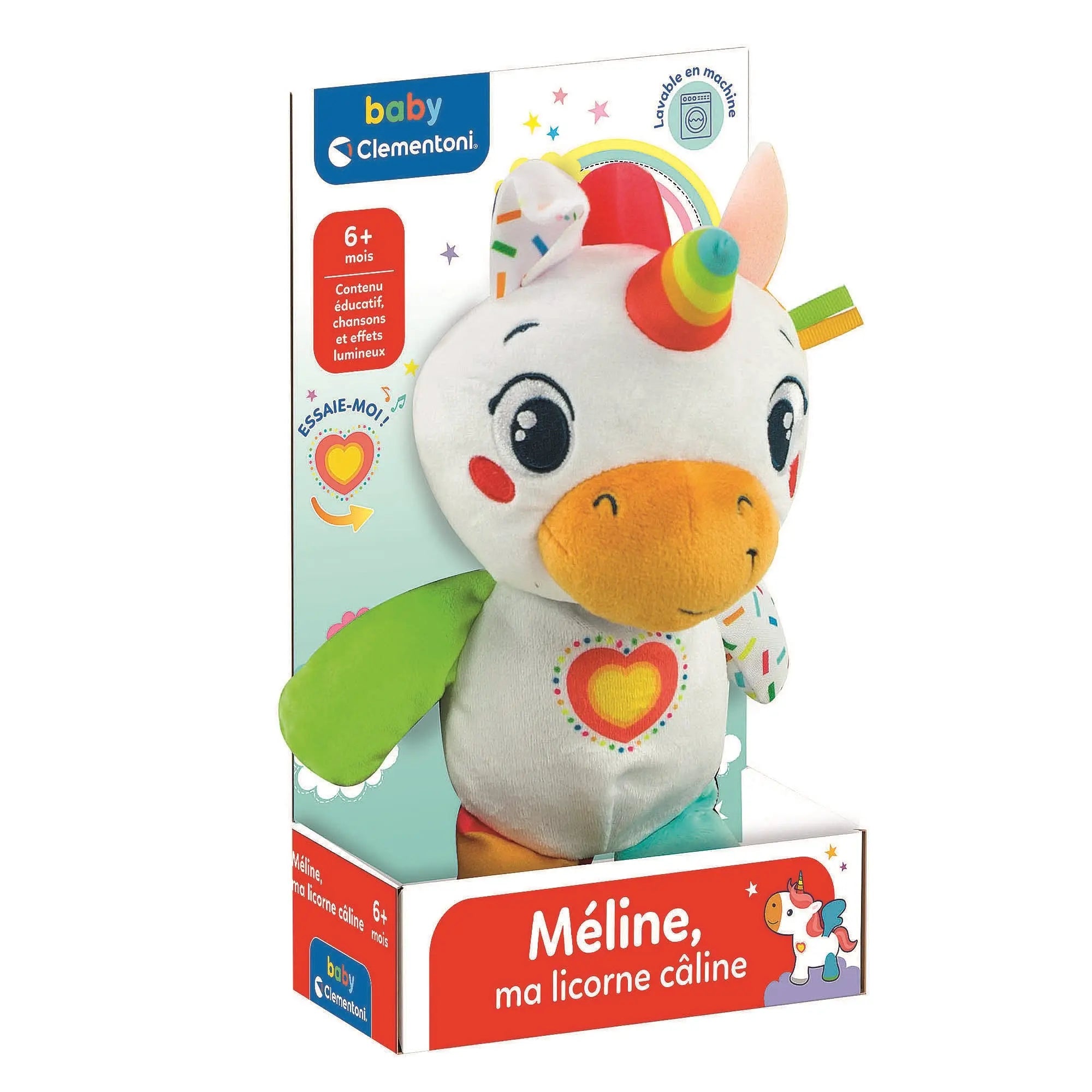 PELUCHE BÉBÉ LICORNE CLEMENTONI