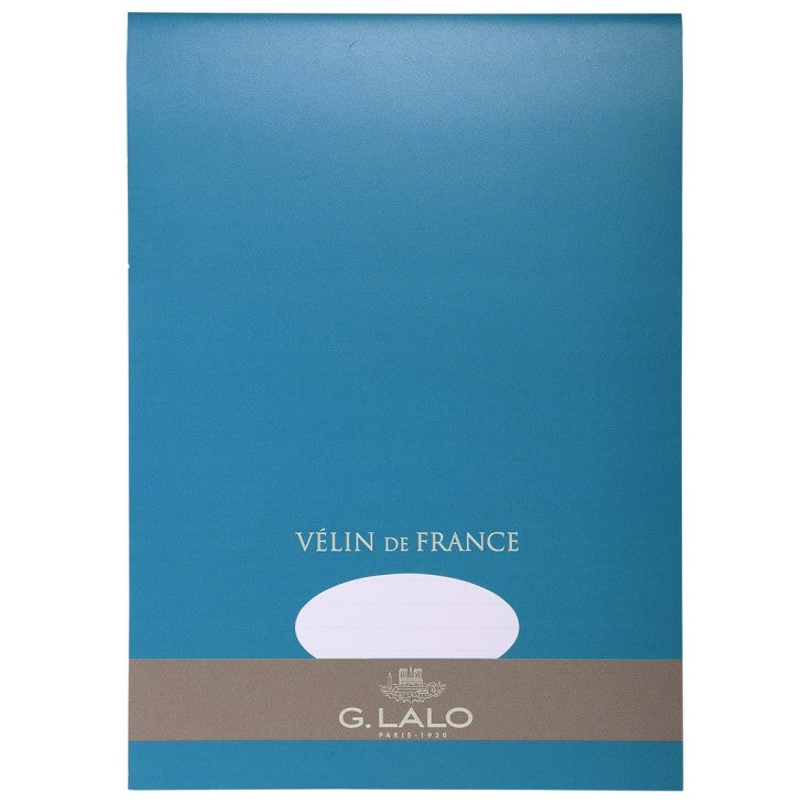 Bloc-notes Vélin de France blanc -A4. 50 feuilles  (21x29.7cm) G.LALO