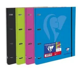 Mimesys, Classeur en carton A4 à anneaux  Assortis CLAIREFONTAINE