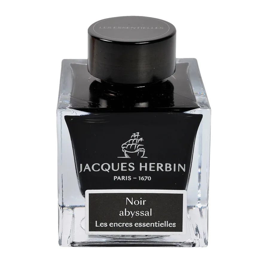 Flacon d'encre  Noir Abyssal 50 ml. J.HERBIN