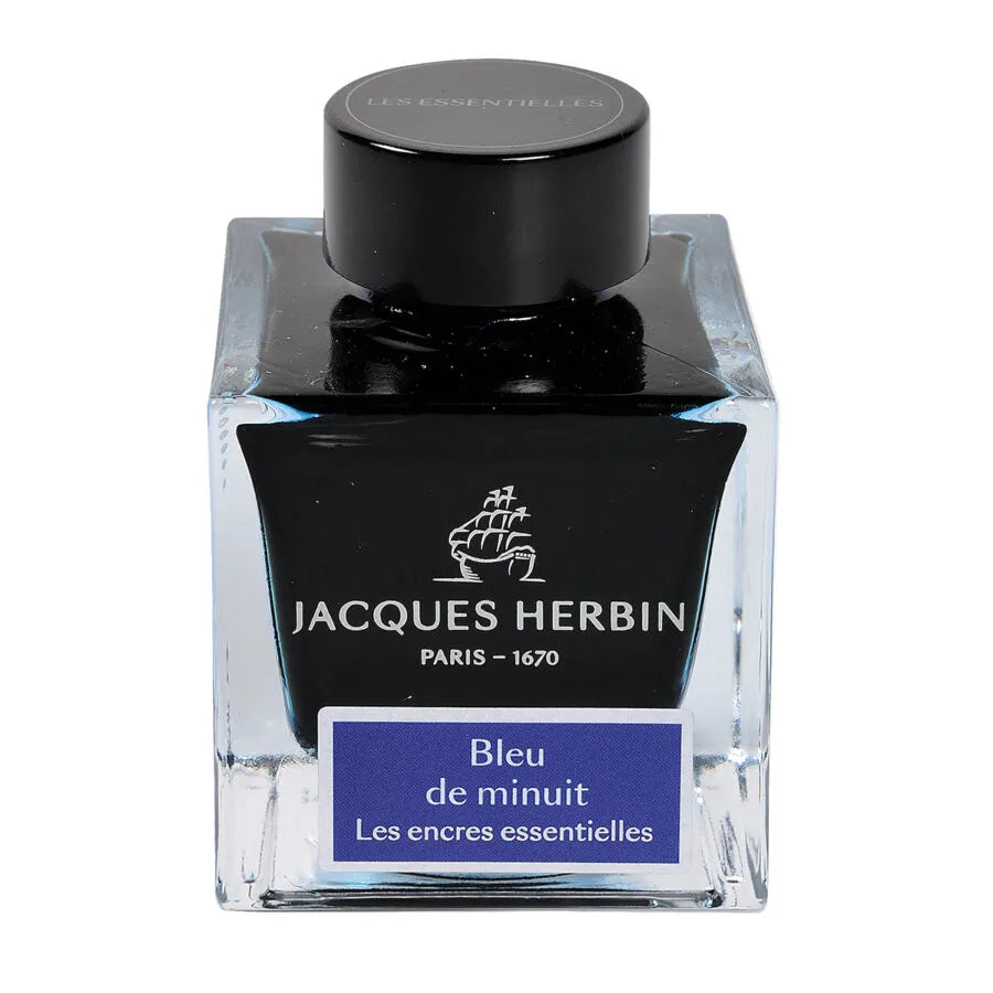 Flacon d'encre  Bleu De Minuit, 50 ml. J.HERBIN