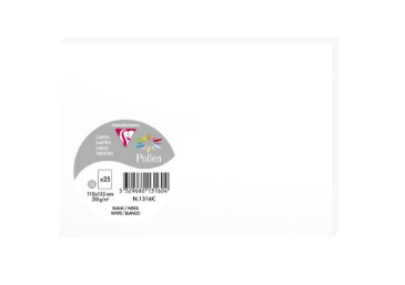 Carte Blanche 110X155 210G. Paquet.25 POLLEN
