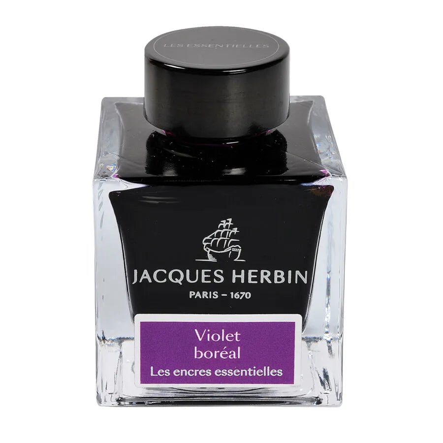 Flacon d'encre  Violet Boréal 50 ml. J.HERBIN
