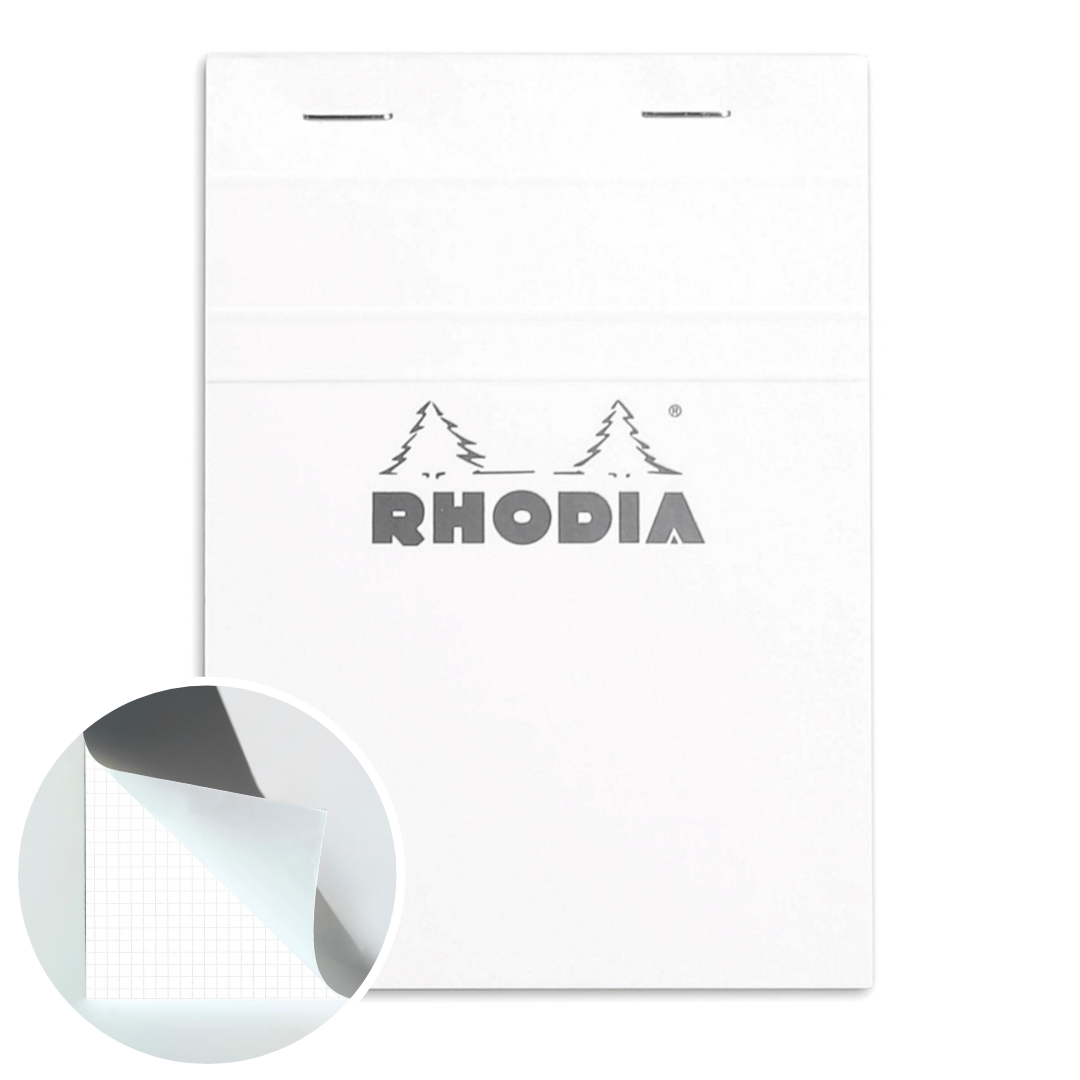 Bloc-Notes Blanc 13 5/5 4X.5.75 RHODIA