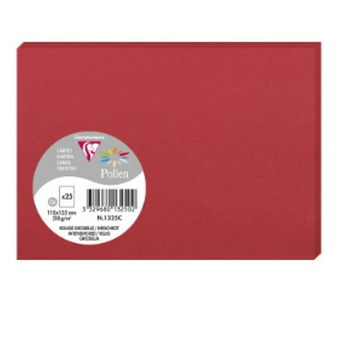 Carton Rouge Groseille 110X155 210G. Paquet.25 POLLEN