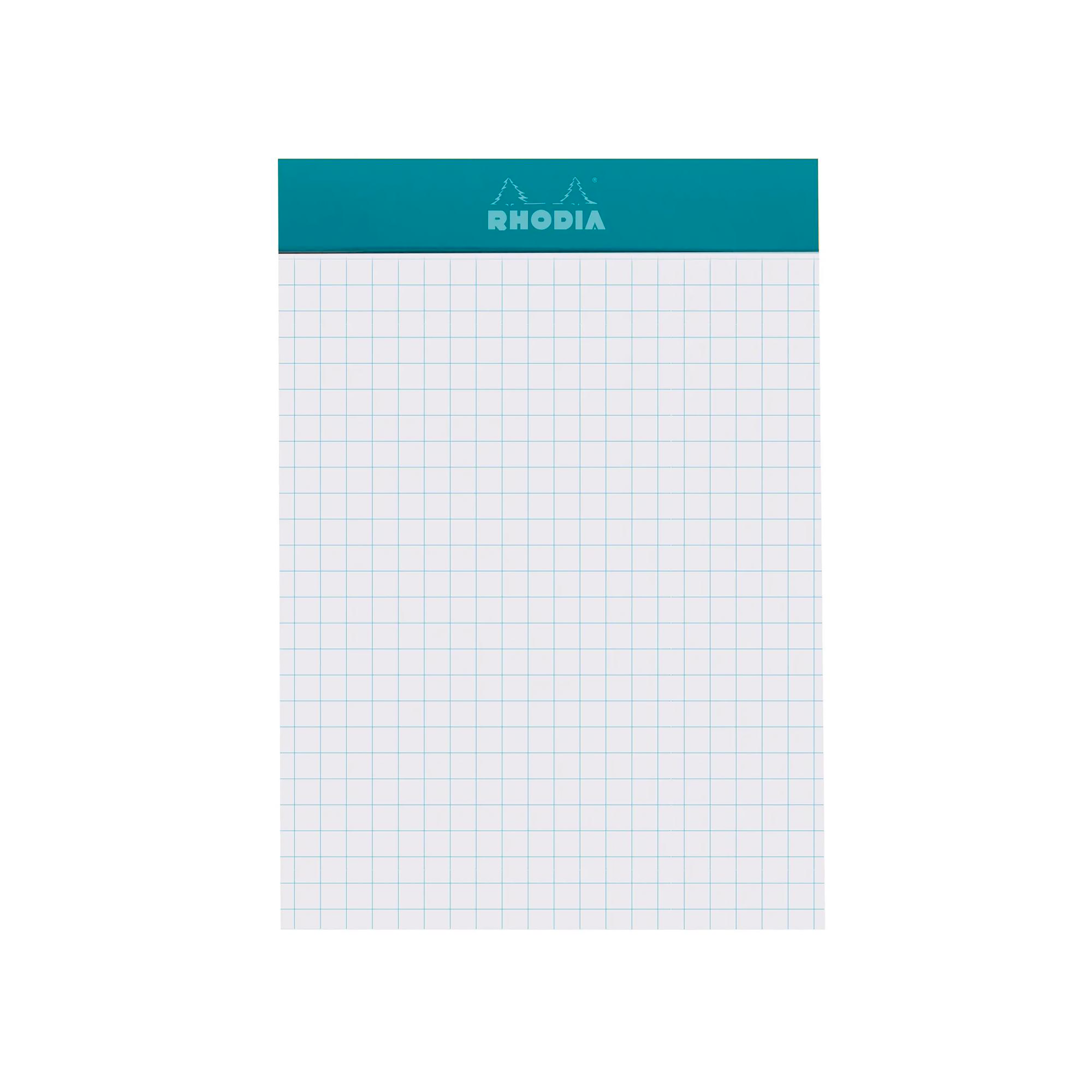 Note Pad Rhodia Couleurs grid peacock stapled 80 sheets N°13