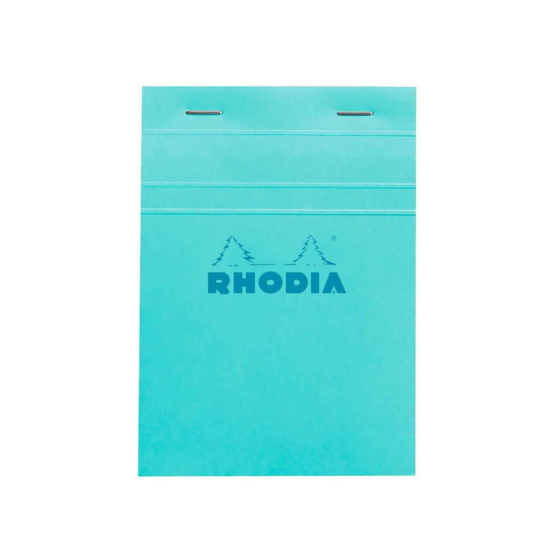 Bloc-notes Rhodia Couleurs quadrillé Azur agrafé 80 feuilles N°13