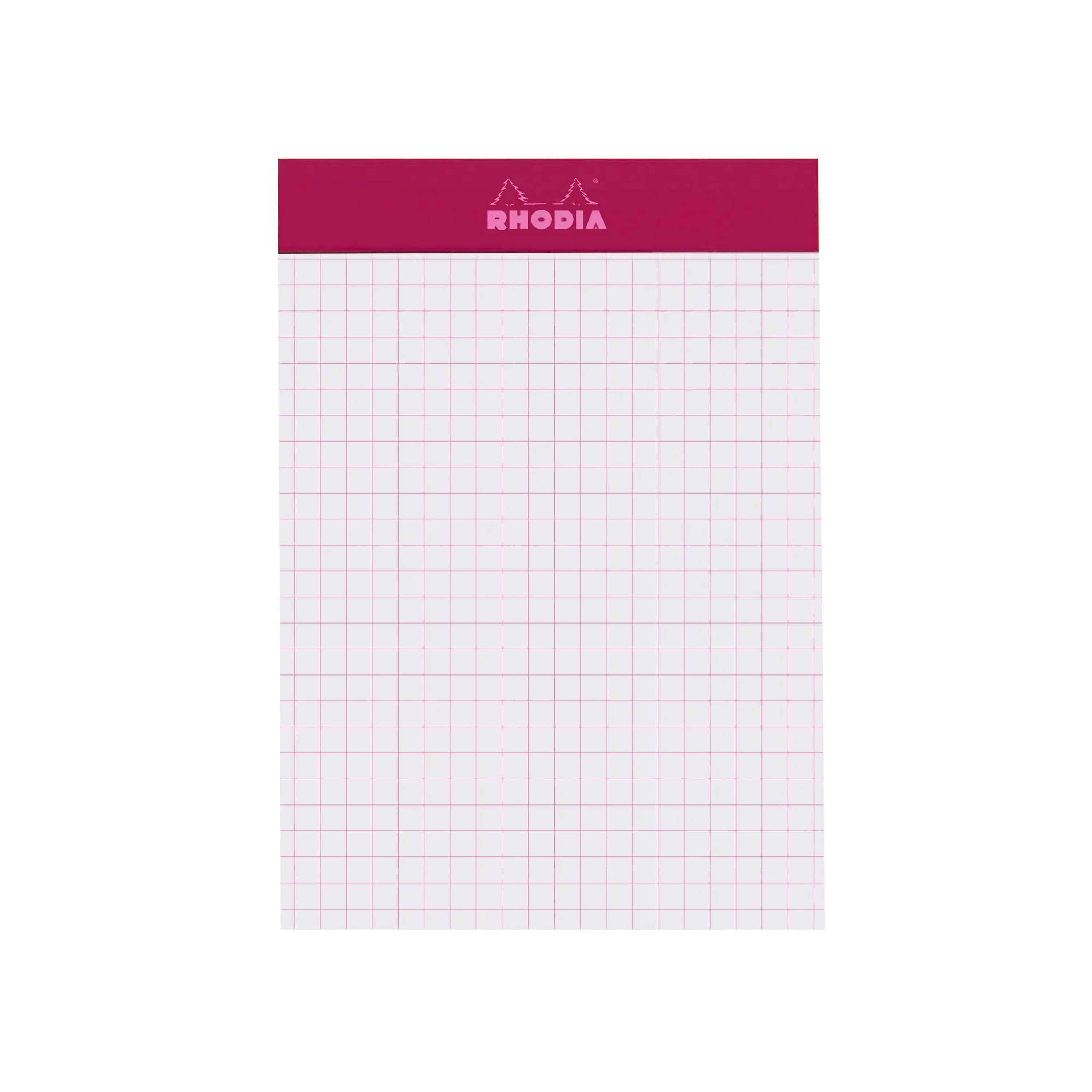Note Pad Rhodia Couleurs grid prune stapled 80 sheets N°13